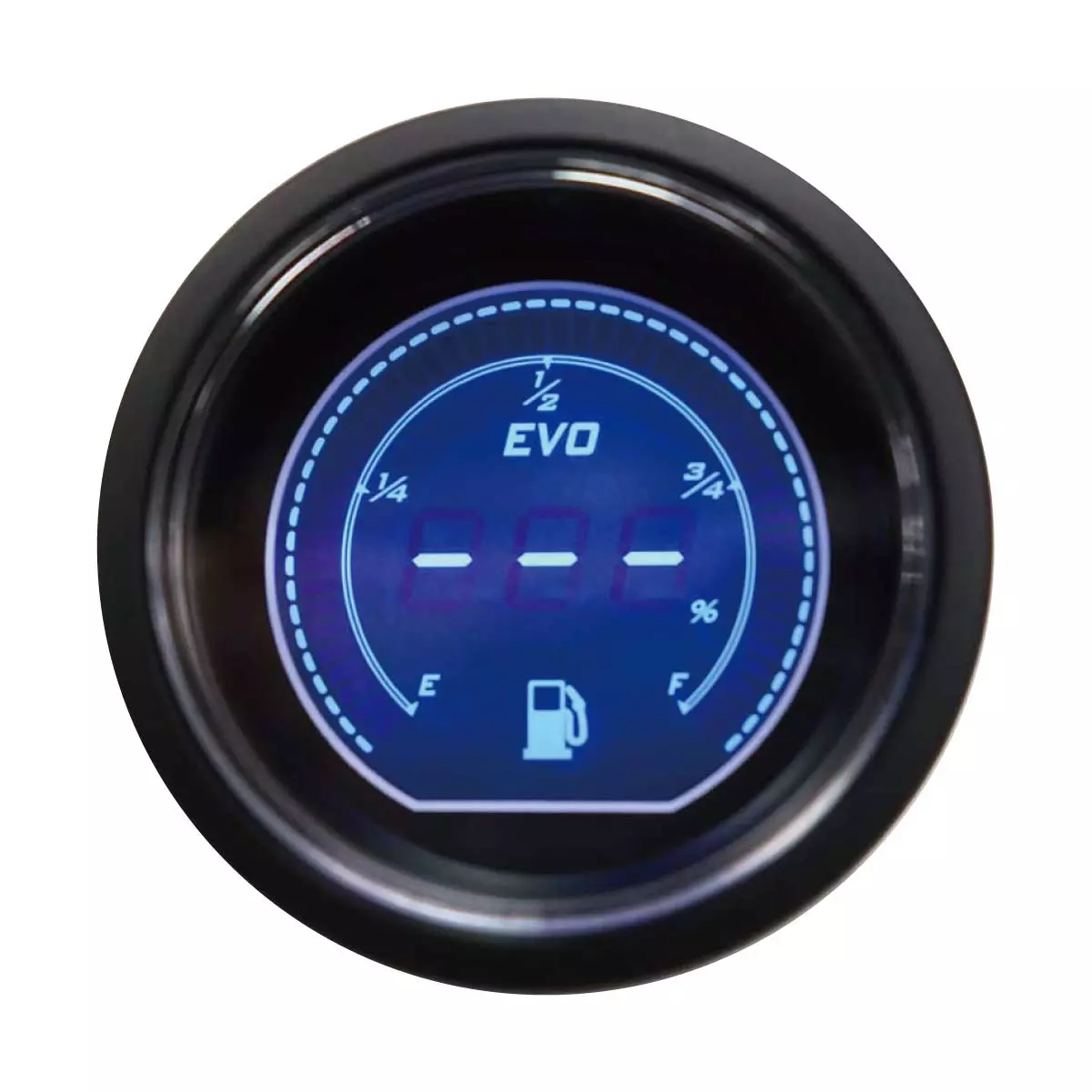 MOTOR METER RACING EVO Series Fuel Gauge Blue Red Backlit Included Sender