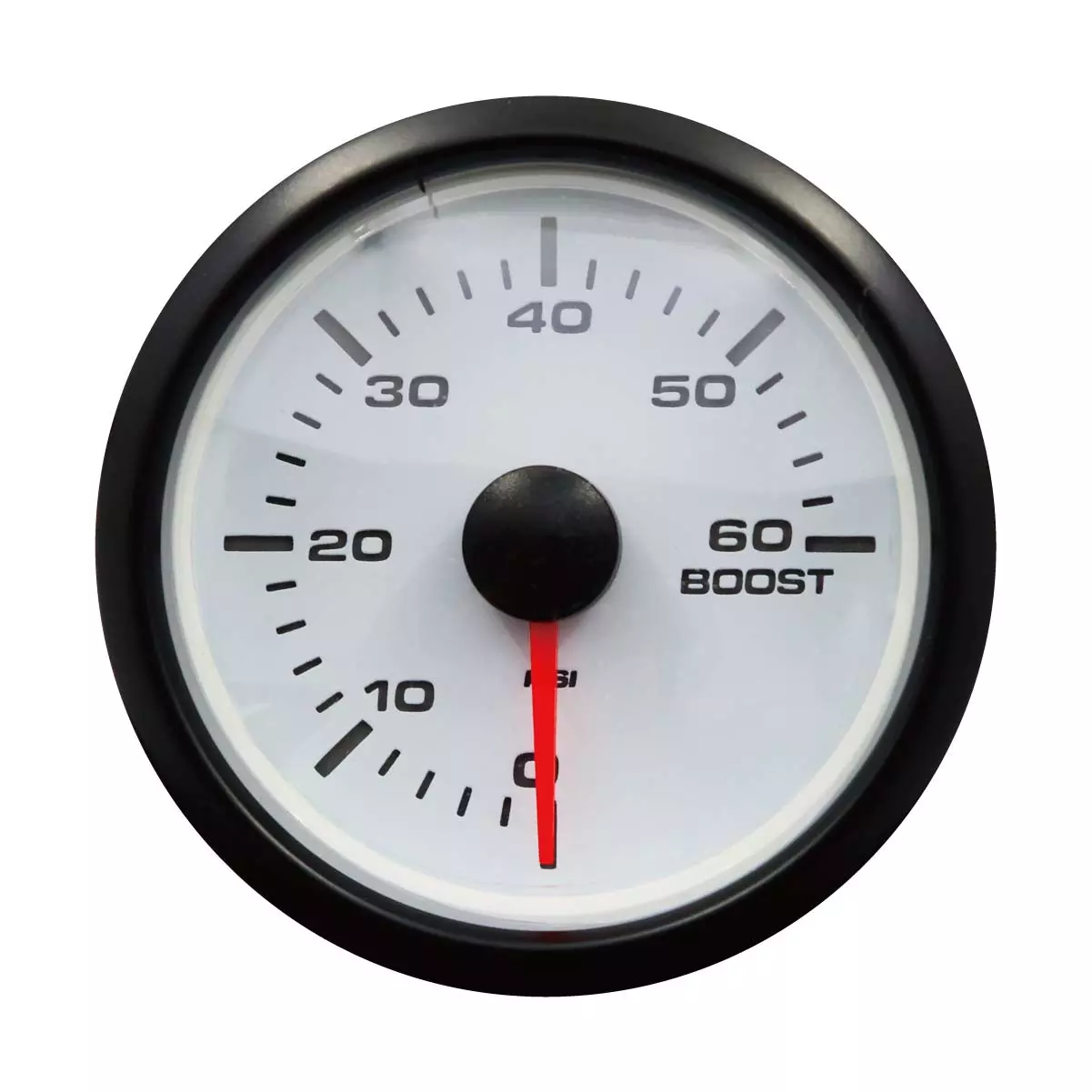 White LED Digital 60 PSI Boost Gauge Kit Includes Electronic Pressure Sensor Waterproof Pin-Style install
