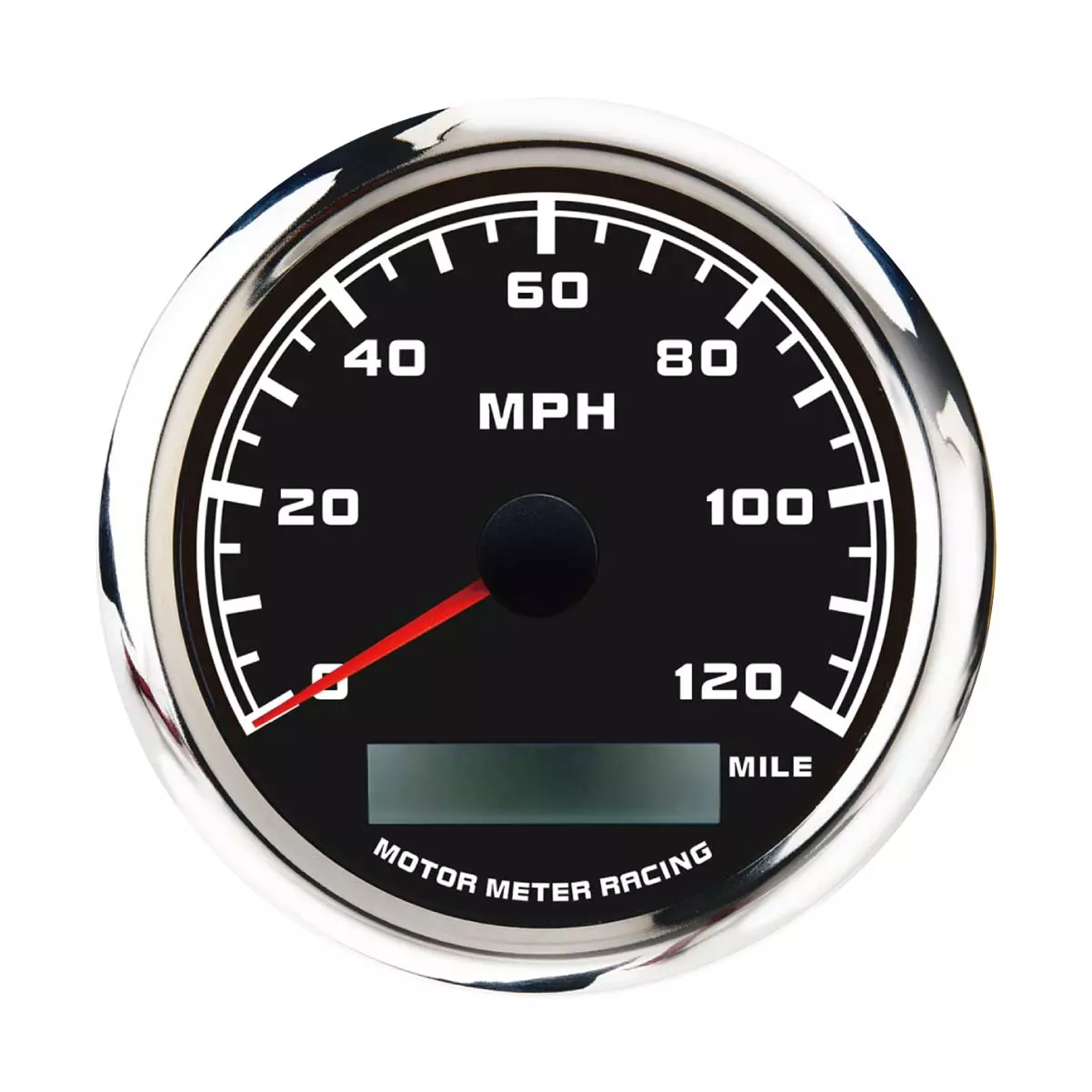 MOTOR METER RACING W Pro GPS Speedometer Odometer Waterproof for Car Boat Motorcycle White Dial Red LED Included GPS Sensor